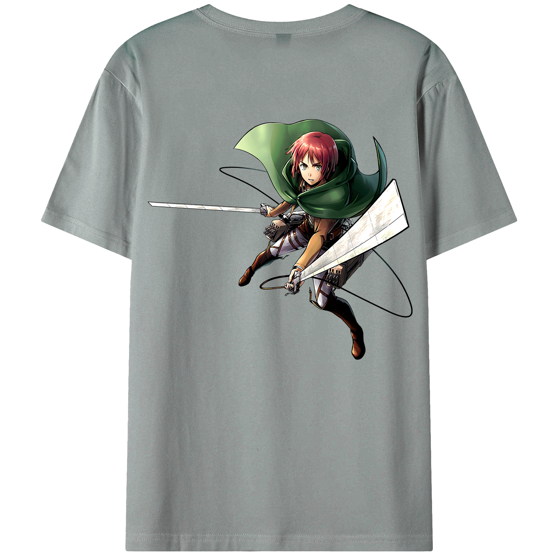 （画像用） 進撃の巨人 Attack on Titan 綿100％ メンズ半袖Tシャツ（バックプリント） 通気性